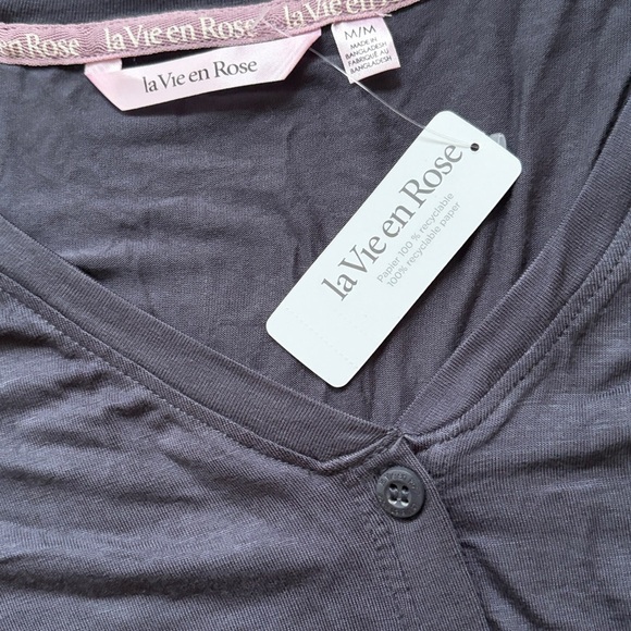 La Vie En Rose Cropped Lounge Long-Sleeve, M - Picture 3 of 5